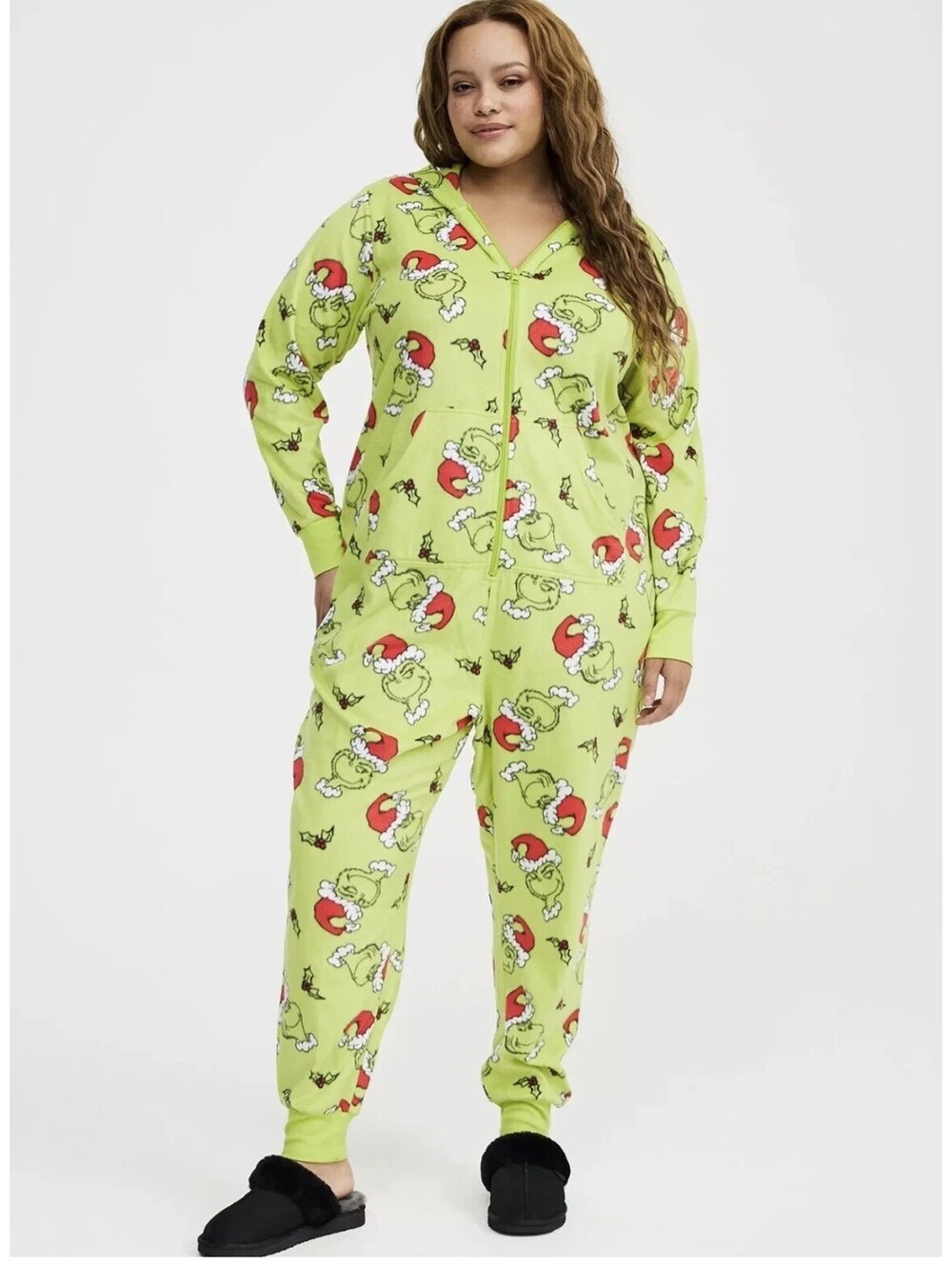 Torrid Grinch Jumpsuit One Piece Lounge Green NWT New 3X/4X